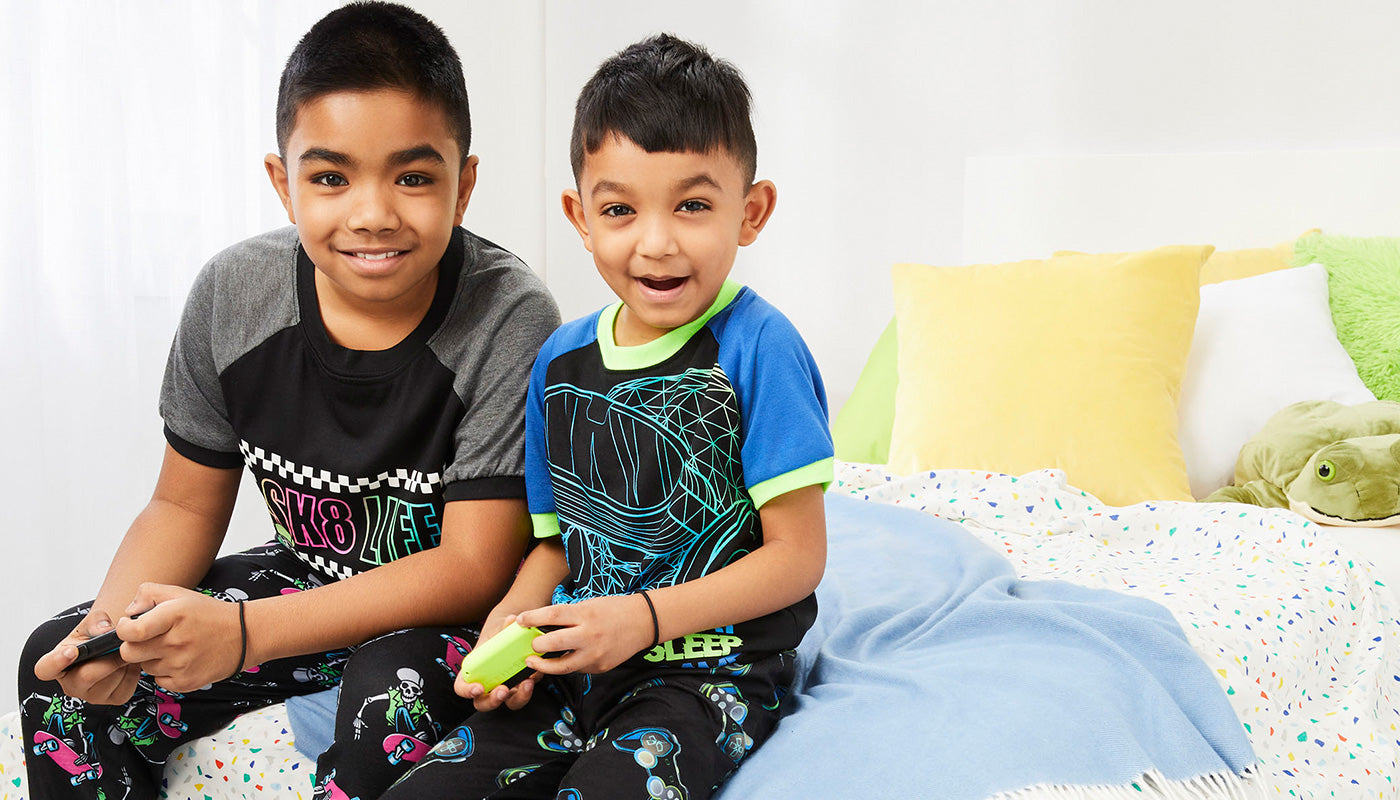 Boys wearing Jellifish Kids Pjs