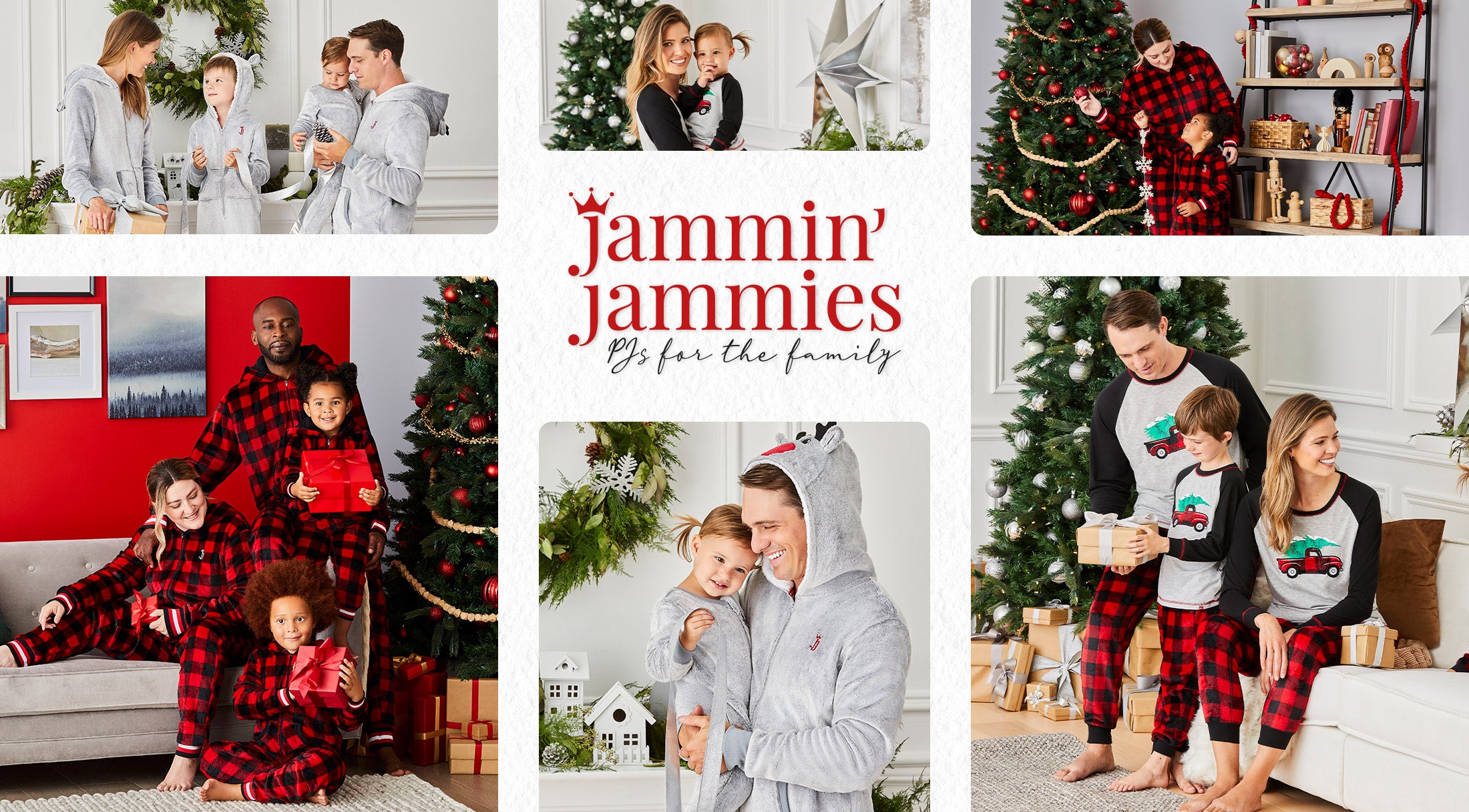 Families wearing new PJs Collection