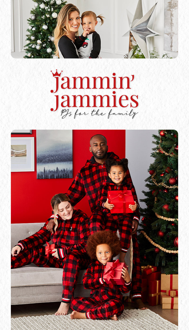 Families wearing new PJs Collection