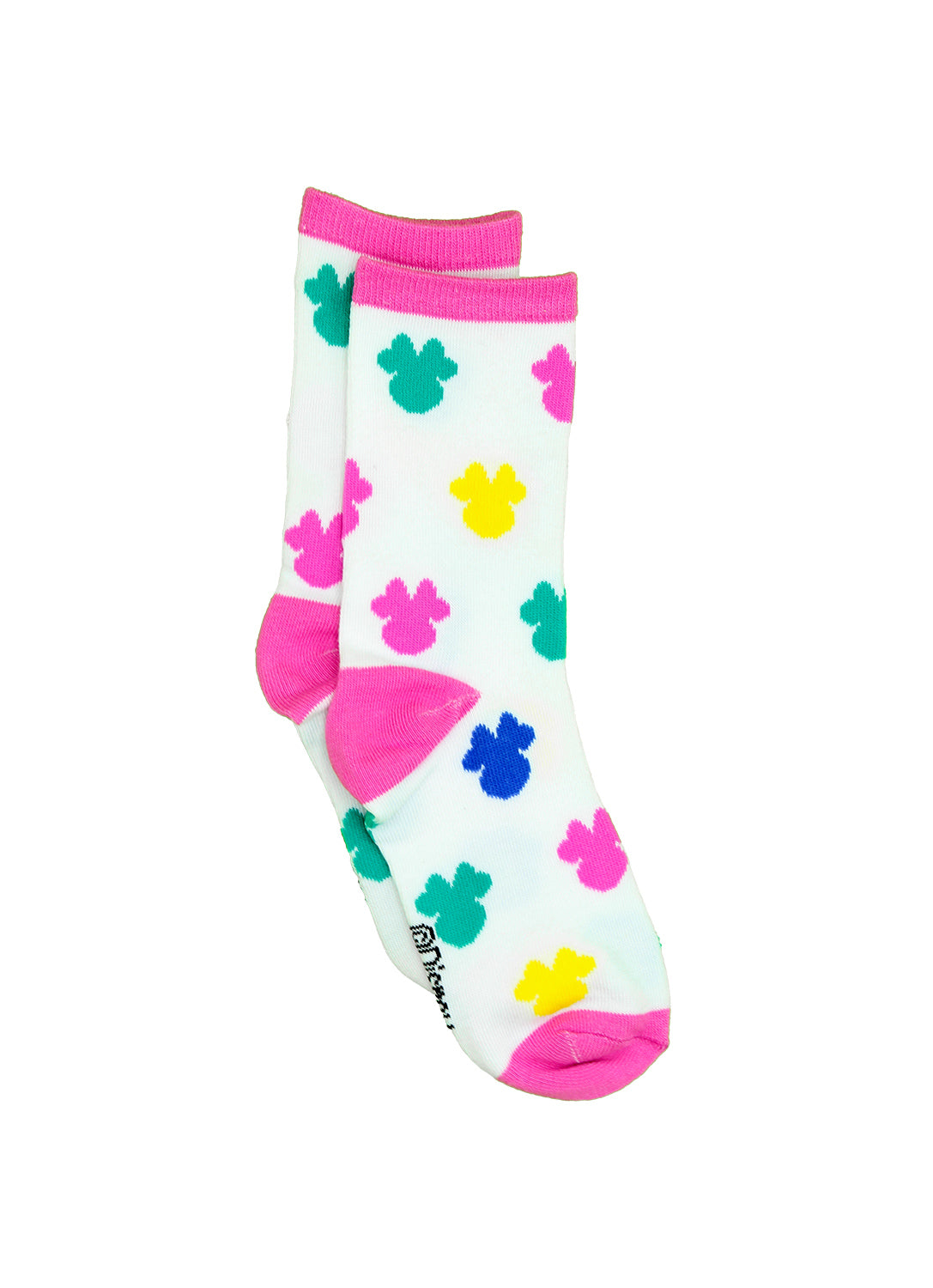 Girls Minnie Mouse Socks - Rainbow 6 Pack