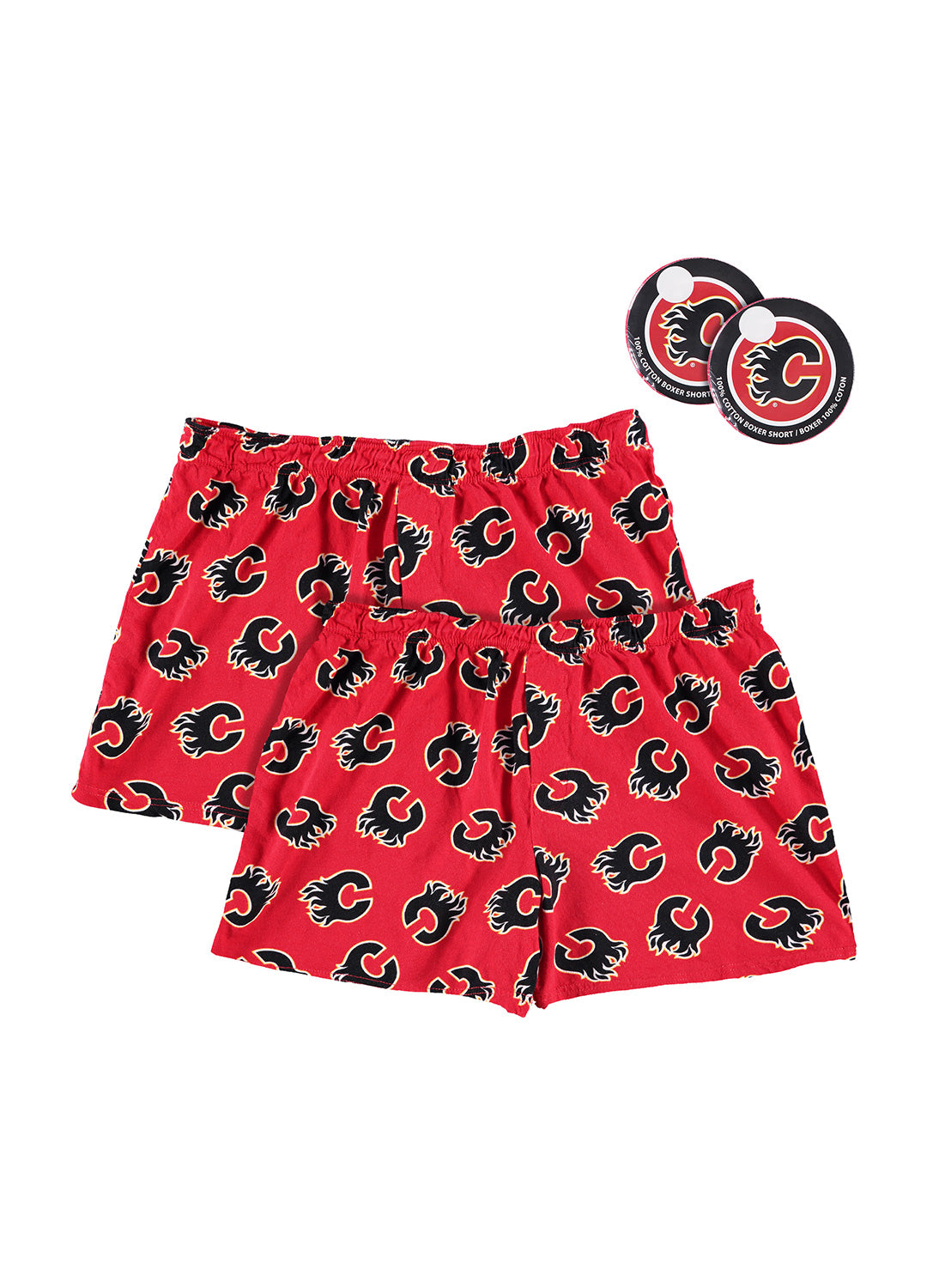Mens 2 Calgary Flames Cotton Underwear and showing 2 Pack