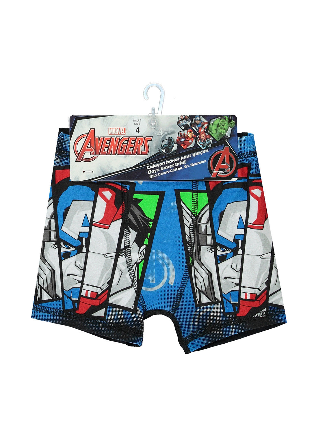 Boys trunk a colorful design of several Avengers characters