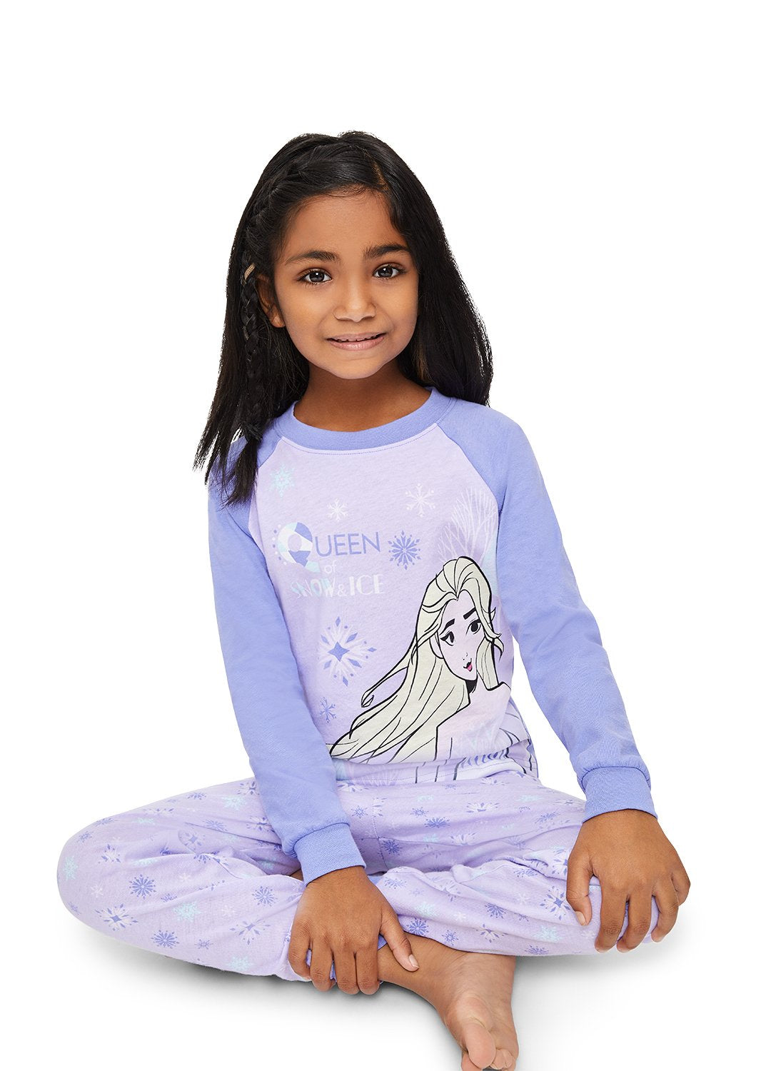 Girl sit wearing Frozen 2 Pajama Set