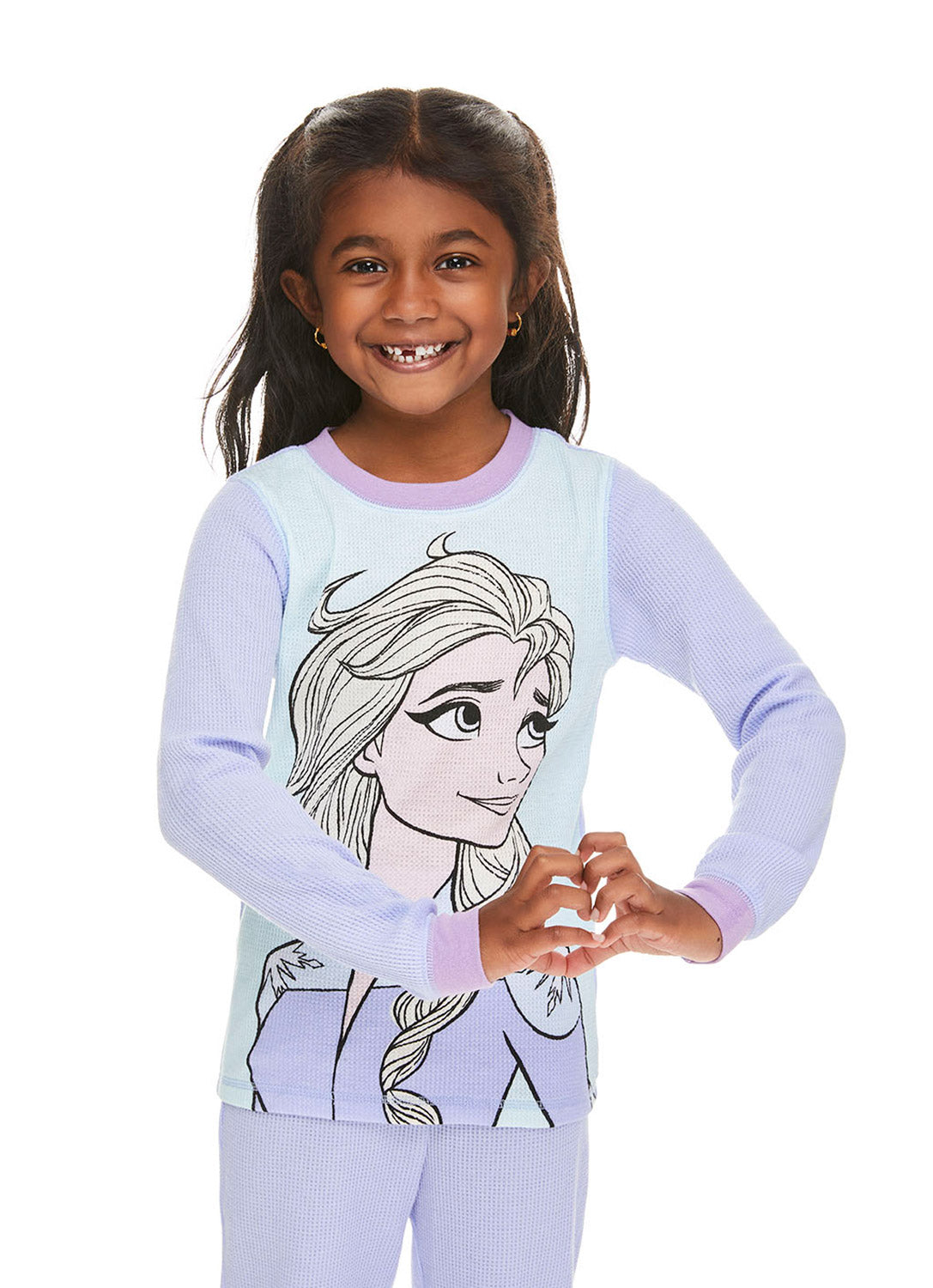 Girls Lilac Frozen Pajama Set