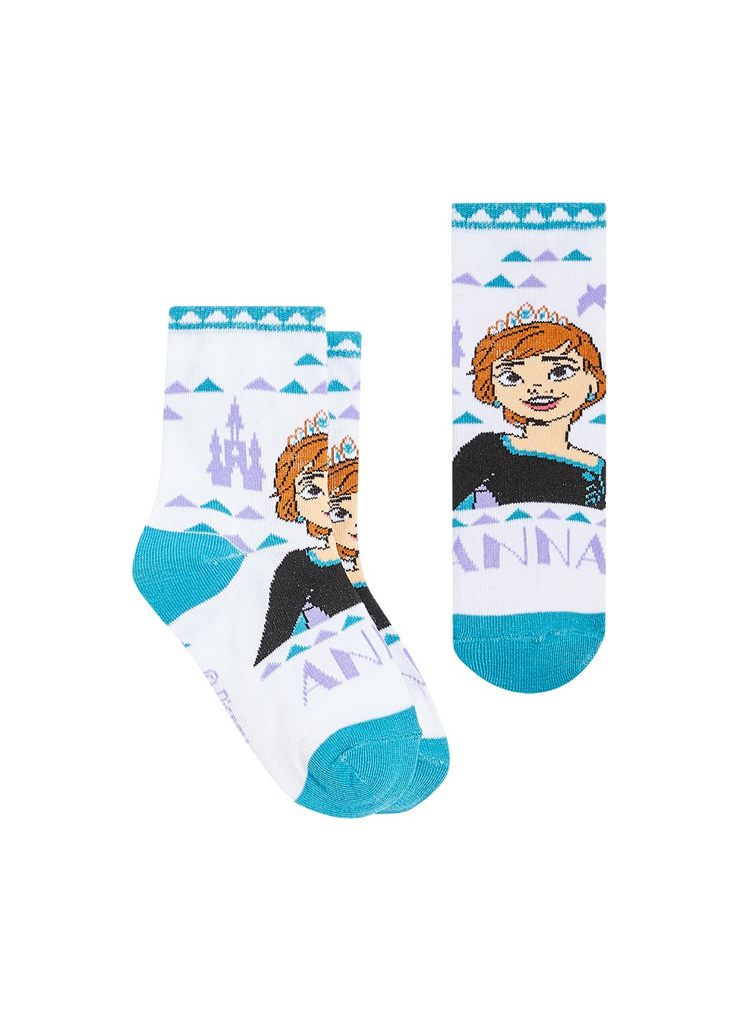 White Girls Socks with Frozen 2 motifs
