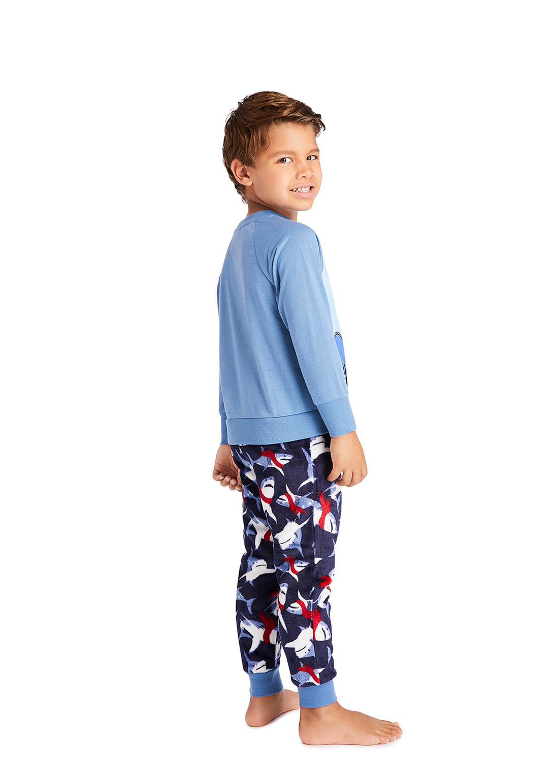 Boys Blue Shark Pajama Set