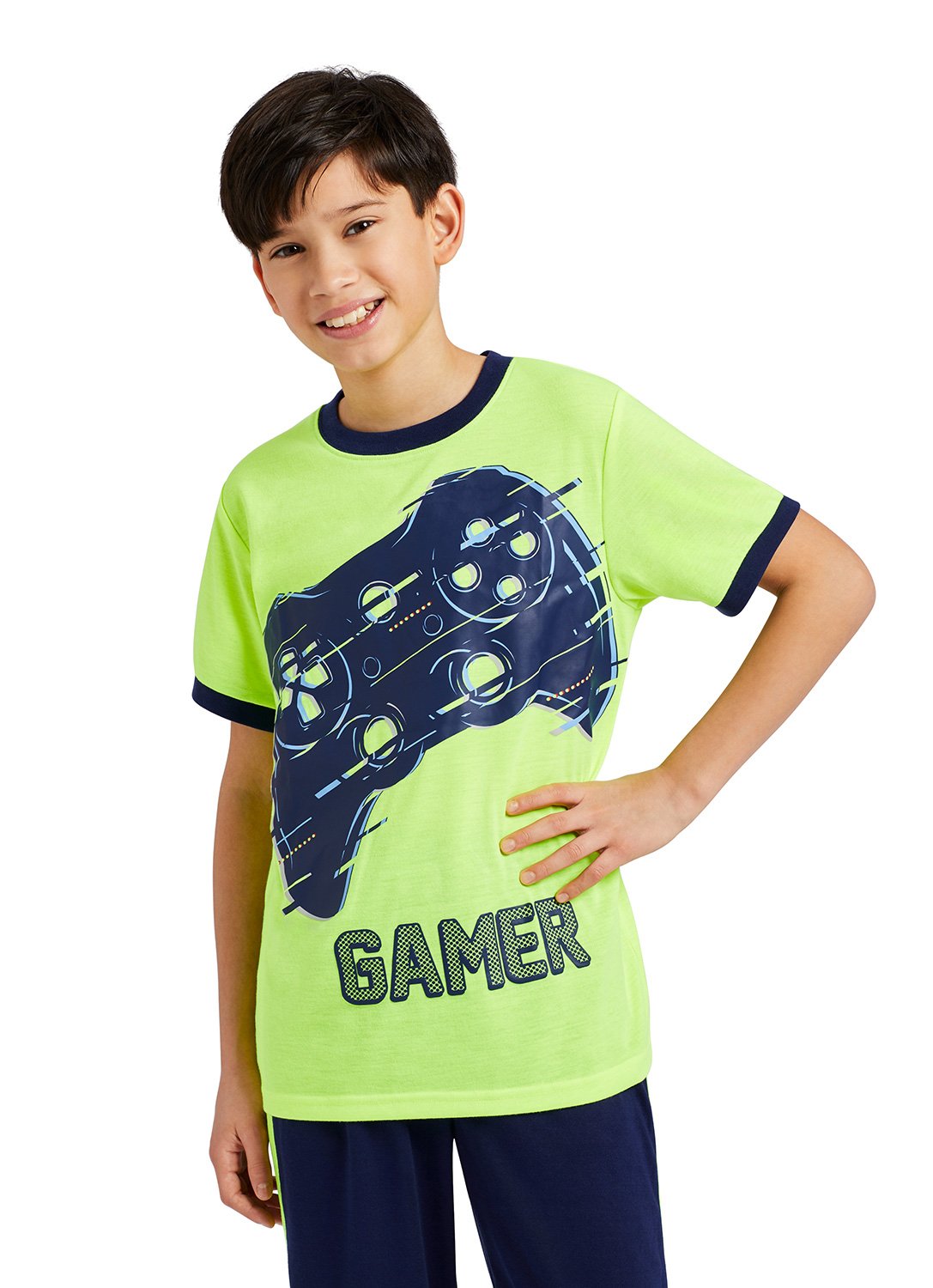 Boy wearing Gamer Print Top