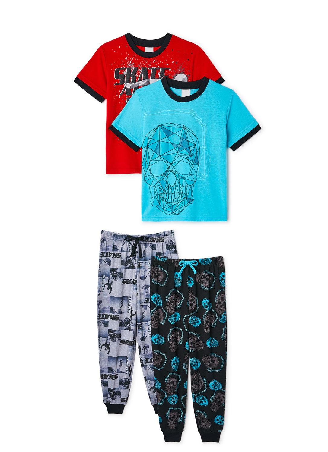 Flat shot 2 Pajama Set Skater/Skull (t-shirt & pants)