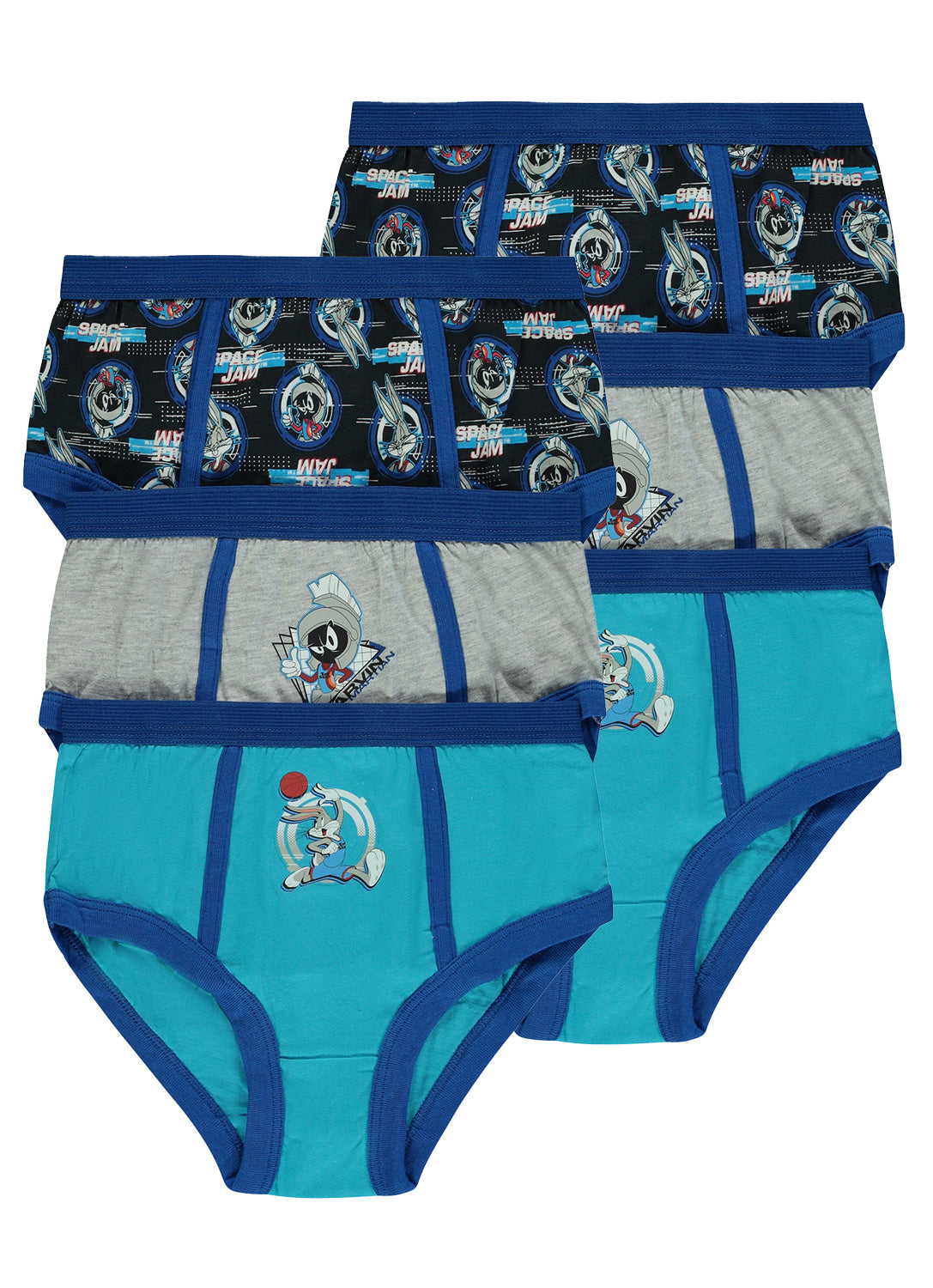 Boys Space Jam 2 Cotton Underwear - 6 Pack