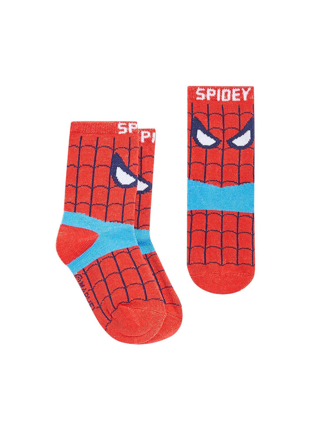Red Socks with Spider-Man motifs