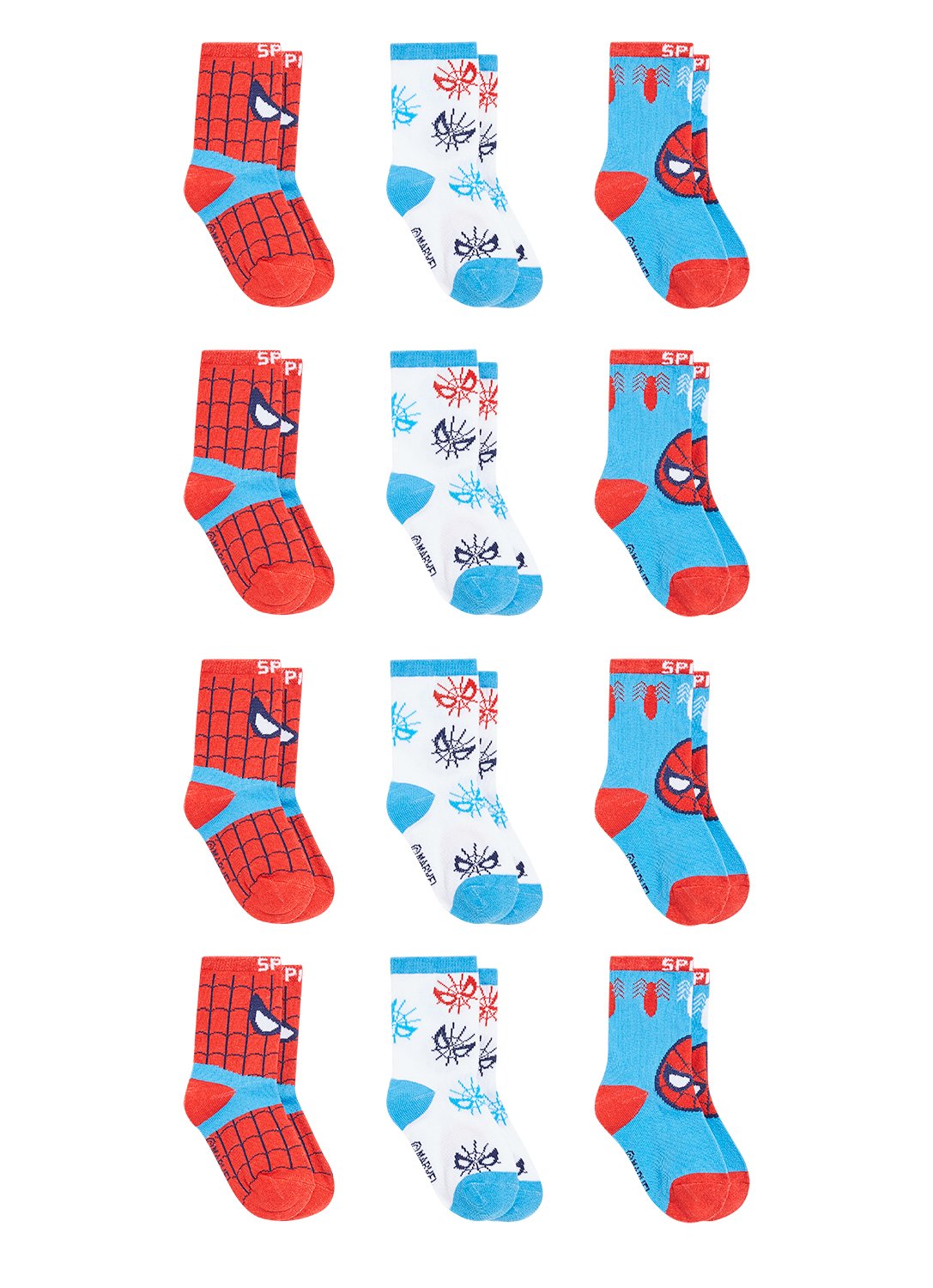 Boy 12 socks with Spider-Man motifs
