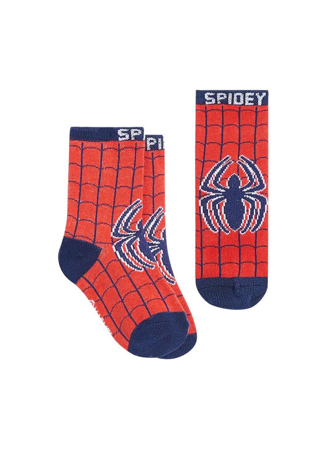 Boy Red & Blue Socks with Spider-Man motifs