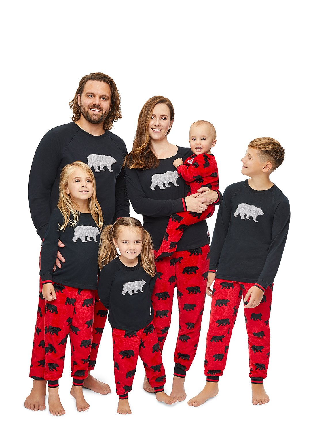 Hommes Black Bear Famille Sleepwear Pajama Set