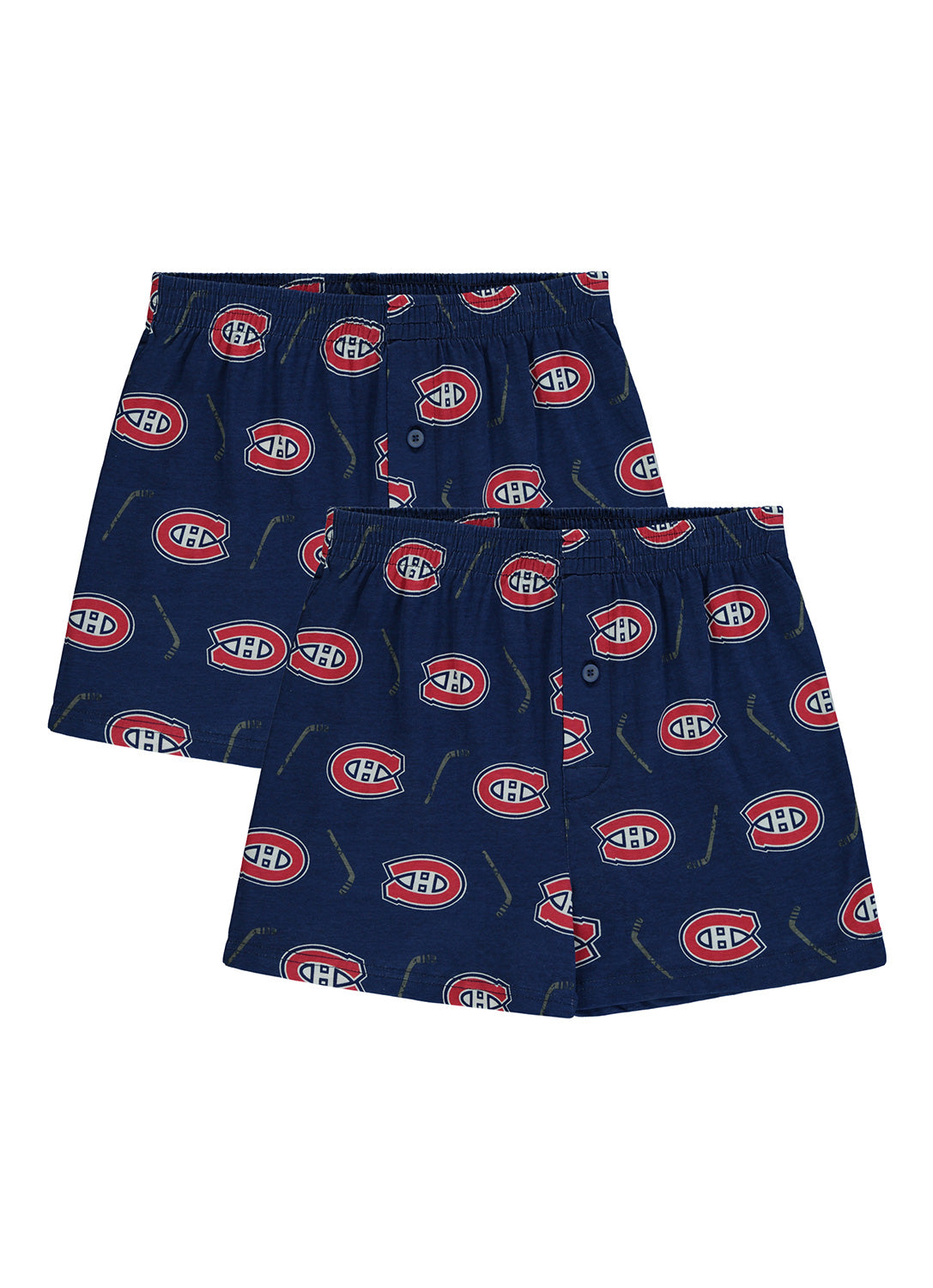 Pair of mens boxers with Montreal Canadiens print (navy)