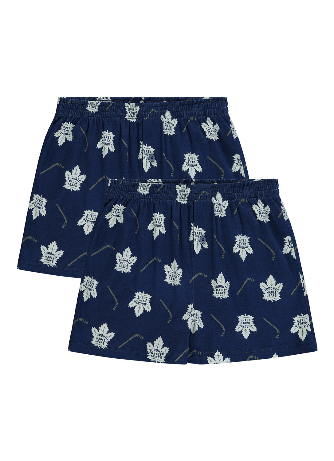 Pair of mens boxers with Toronto Maple Leafs print (navy)
