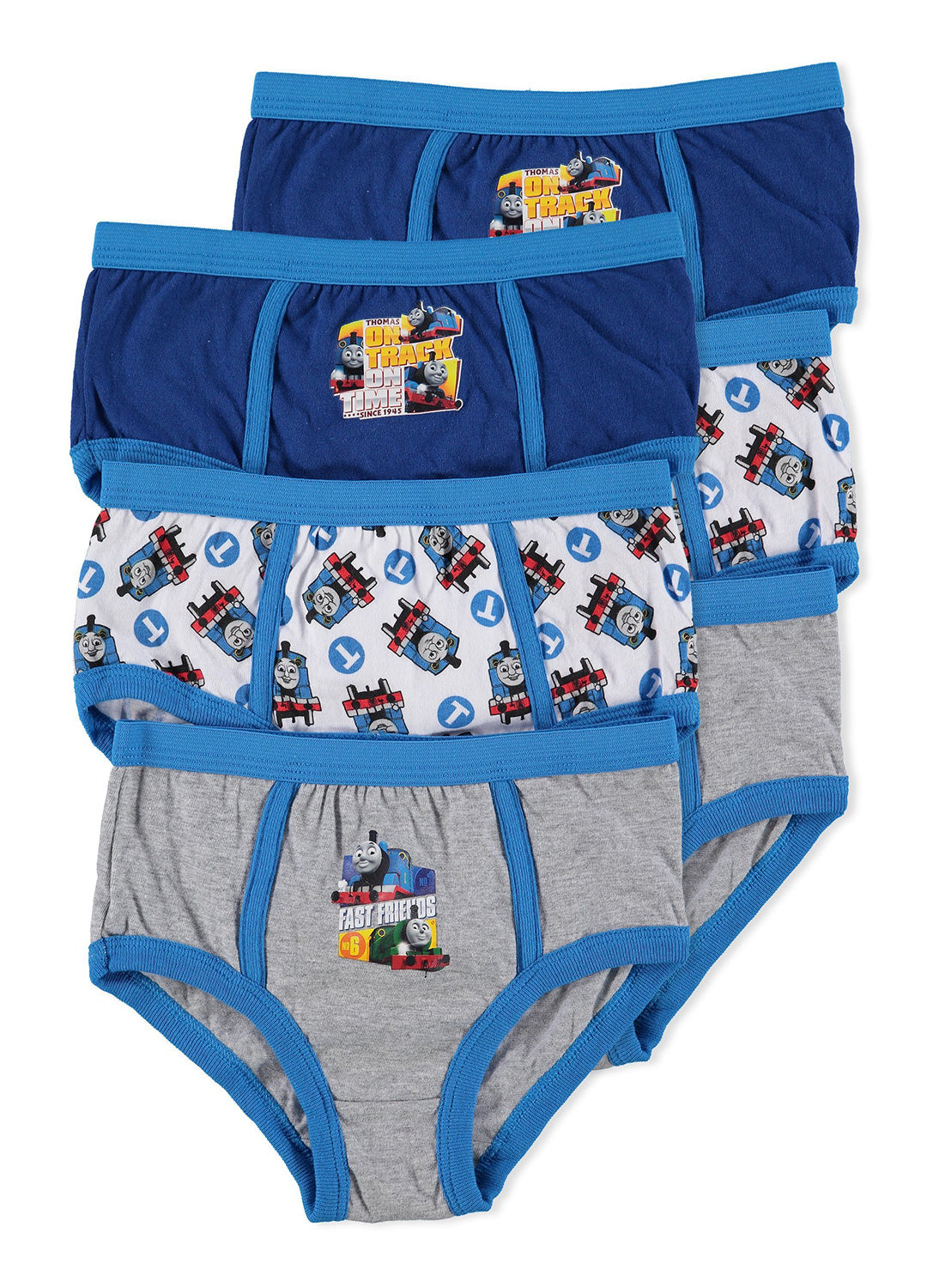 6 Boy Briefs  with Thomas and Friends print