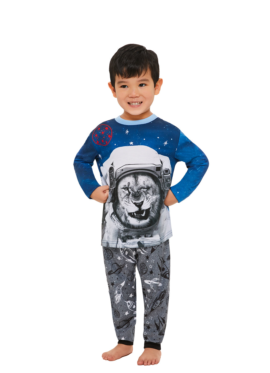 Kid wearing Astronaut Pajama Set