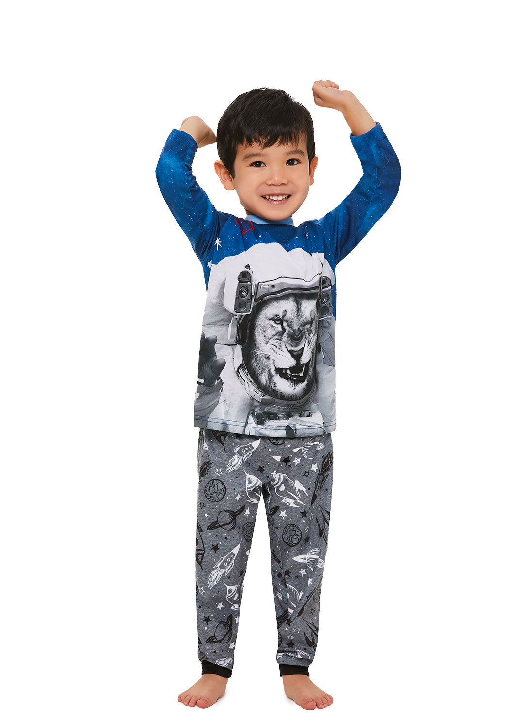 Kid wearing Astronaut Pajama Set 2 pieces