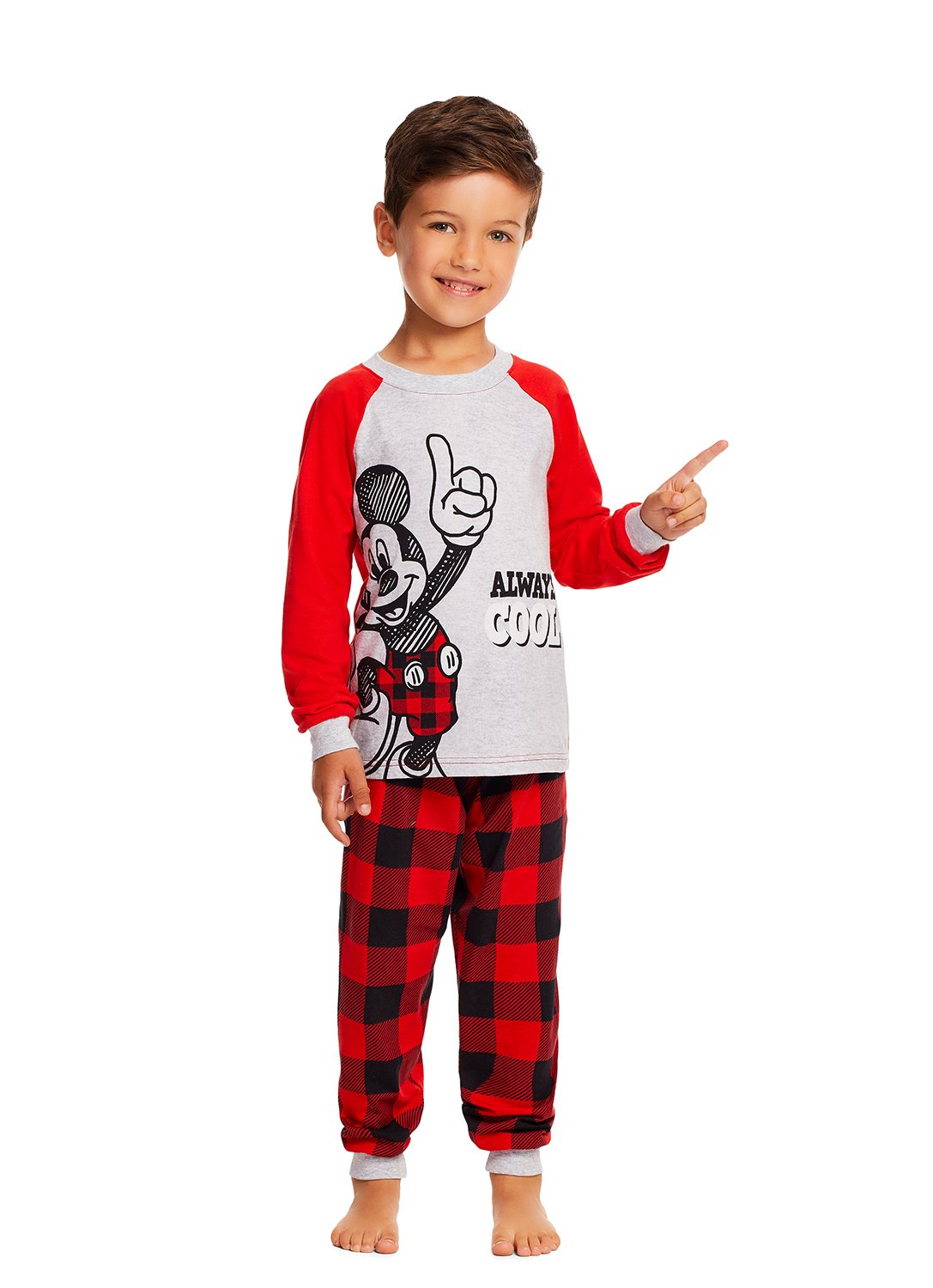 Kid wearing Mickey Mouse pajama 2 pieces