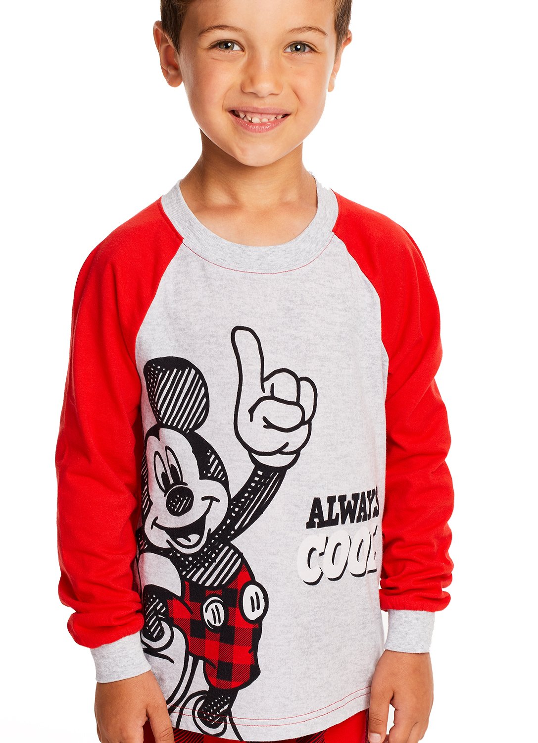 Close Up Kid wearing Mickey Mouse pajama 2 pieces
