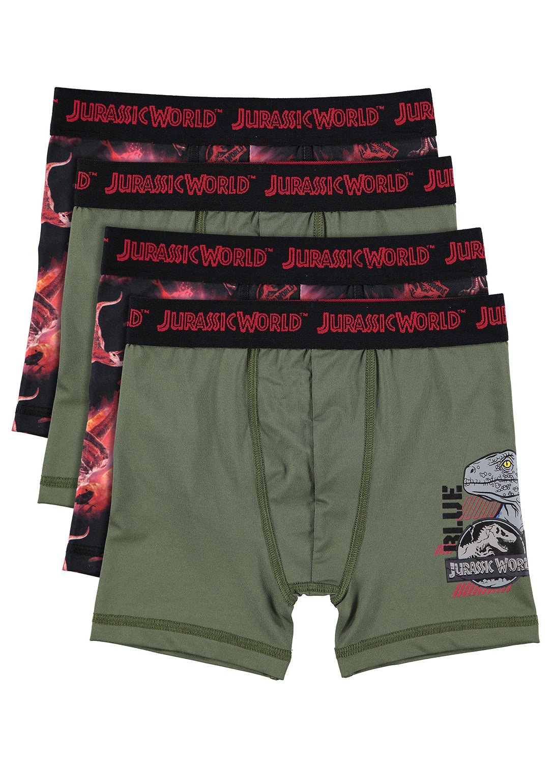 4 Underwear for Boys with Jurassic World prints