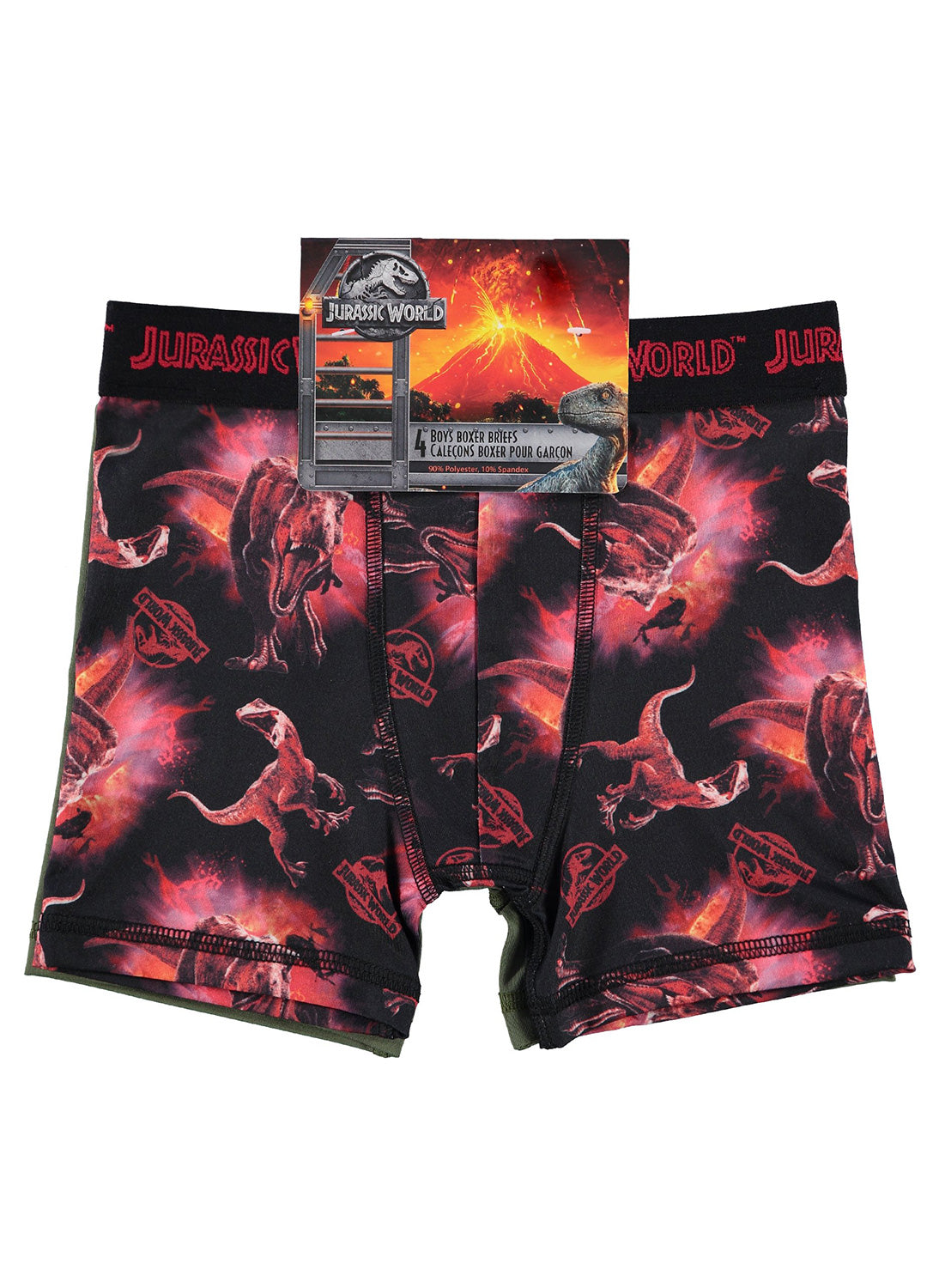 Package 4 Underwear for Boys with Jurassic World prints
