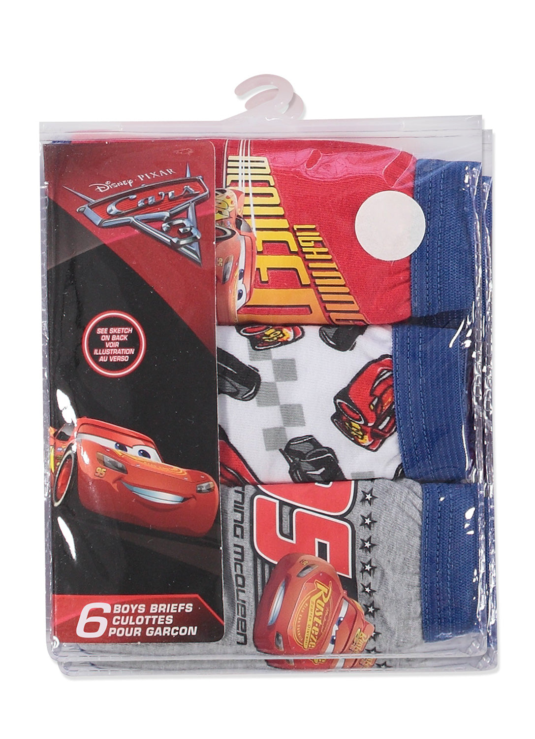 6 Underwear Package Boys with Cars 3 prints